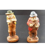 Vintage Antique STROCO 1940&#39;s Clay Figurines Fiddler Band Clem &amp; Pete Mi... - $285.06 MXN