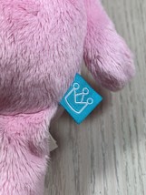 Manhattan Toy small plush pink teddy bear purple heart crown Valentine&#39;s... - $14.84