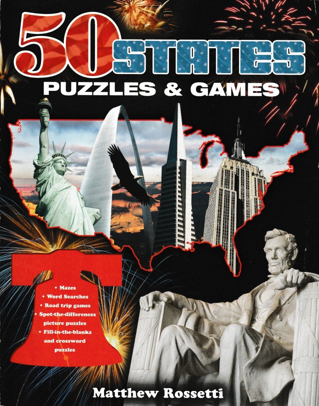 50 STATES:  Puzzles and Games, by Matthew Rossetti   NEW! - $4.74