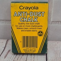 VTG NOS Crayola, USA Binney &amp; Smith No. 1402 ,  White Anti-Dust Chalk Bo... - $7.60