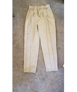 Vintage 80&#39;s Women&#39;s Justin Allen Tan Pants Slacks Pleated Front Size 5-... - $31.17 CAD