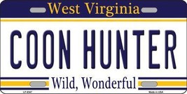 Coon Hunter West Virginia Novelty Metal License Plate LP-6547 - £15.91 GBP