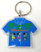 Budweiser Tropical Keychain Hulu Palm Trees Plastic 1990s Vintage - £9.49 GBP