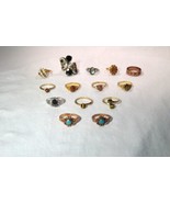 Vintage Unsearched Costume Jewelry Rings - Lot of 14 - K1516 - £35.20 GBP