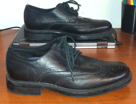 Dr. Scholl&#39;s Mens Shoes Size 7.5 Lexington 2 Black Wingtip - £11.20 GBP