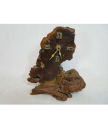Handcrafted Natural Burl Wood Desk Clock Vintage - £55.26 GBP
