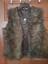 Wenxi Women Gray Faux Fur Vest Size XXXL - £13.93 GBP