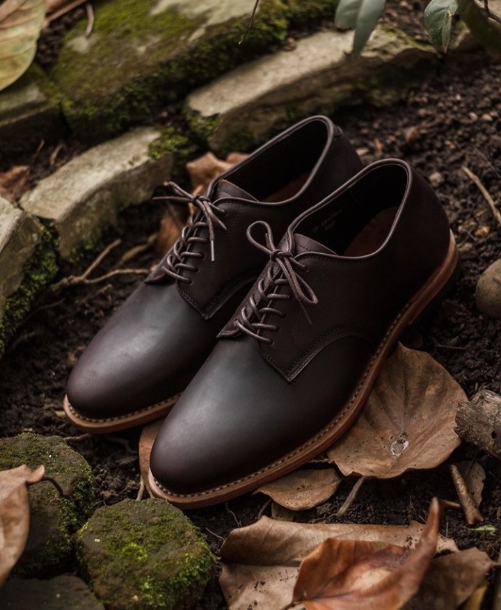 New Handmade Dark Brown Color Leather Shoes, Men's Derby Lace Up Stylish Shoes 2