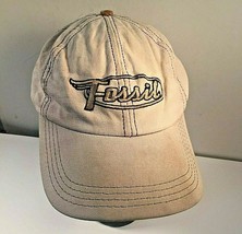 Fossil Snapback Hat Cap Vintage 1990s Unisex Lite Gray/Purple Good Condition - £7.57 GBP