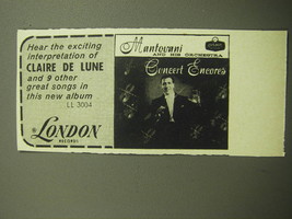 1958 London Records Ad - Mantovani and his Orchestra Concert Encore&#39;s - £14.60 GBP