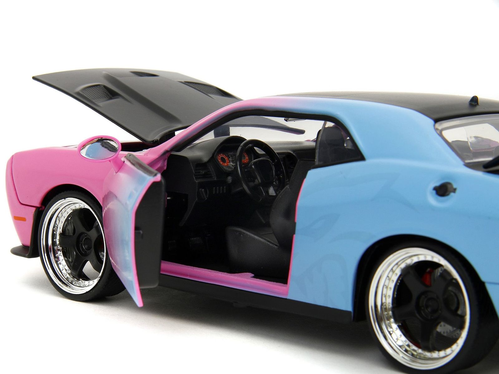 2015 Dodge Challenger SRT Hellcat Pink and Blue Gradient with Matt Black Hood Item image 2