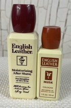 Set Of 2 English Leather Men’s Products After Shave And Musk Cologne Discontinue - £13.23 GBP