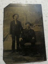 Antique Tintype Photo Photograph 2.5 x 3.5 Two Men - £7.60 GBP