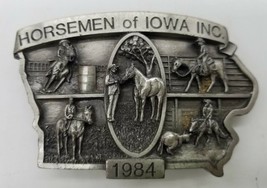 1984 Limited Edition Horsemen of Iowa Belt Buckle 365 of 500 - Made in t... - $15.70