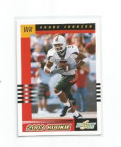 Andre Johnson (U Of Miami/Texans) 2003 Score Rookie Card #295 - £7.49 GBP