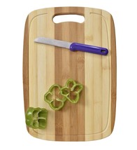 Natural Bamboo Wood Cutting Board/Chopping with Juice Groove for Kitchen 24x34CM - £24.10 GBP