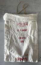 U.S. Mint Cents $50 Canvas Money Bag Red Lettering Vintage - $24.70