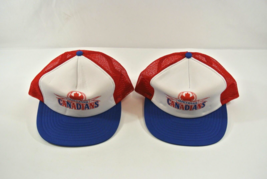 Vancouver Canadians Lot of 2 Hats Mesh Snapback Adjustable Wilson M/L Vintage - £38.04 GBP