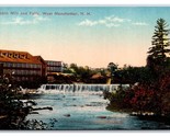 Bobbin Mill and Falls West Manchester New Hampshire NH UNP DB Postcard H20 - $17.77