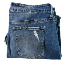 SPECIAL A Semi Cropped Jeans Distressed Raw Hem Denim Jeans Trendy Casua... - $15.00