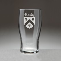 Buckley Irish Coat of Arms Tavern Glasses - Set of 4 (Sand Etched) - $68.00