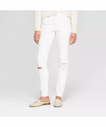 Womens High-Rise Distressed Stain Repel Jeggings - Universal Thread Whit... - $25.36 CAD