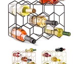 Countertop Wine Rack - 14 Bottle Freestanding Modern Black Metal Small -... - $82.99