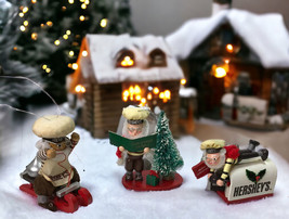 Vtg 1993 Kurt S. Adler Hershey’s Elf Christmas Ornaments Wooden Village ... - £13.27 GBP