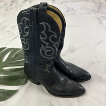 Nocona Womens Cowboy Western Boots Size 9.5 Brown Black Leather Snakeskin - $94.04
