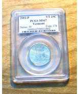 2001 - P PCGS Graded MS67 - Vermont State Quarter - $22.95