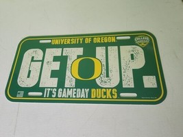 UofO University Of Oregon Ducks License Plate Get Up College GameDay Foo... - £38.26 GBP