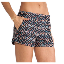 Trina Turk Corbin Flat Front Shorts | Sz 4, Multi Navy Jacquard - £26.06 GBP