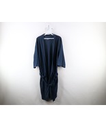 Vintage 60s 70s Streetwear Mens OS Faded Velour Belted Bath Robe Loungew... - $49.45