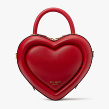 Kate Spade Pitter Patter 3D Heart Crossbody Leather Satchel ~NWT~ Perfect Cherry - £325.95 GBP