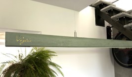 59 inch KALE GREEN PENDANT Lamp, Handmade hanging ceiling concrete lamp. Hanging - £523.84 GBP