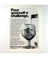 Pabst Blue Ribbon Vintage 1976 Print Ad 8” x 10.75&quot; 70s Beer - £17.20 GBP