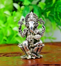 925 sterling silver Gorgeous Lord Ganesha statue, figurine, puja article... - £103.11 GBP
