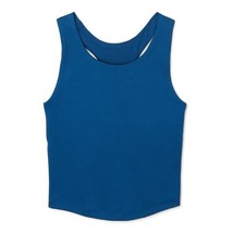 Athletic Works Girls Longline Bra Tank Top Blue Size XS(4-5) - £11.66 GBP