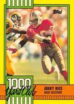 1990 Topps 1000 Yard Club #1 Jerry Rice San Francisco 49ers  - £0.75 GBP
