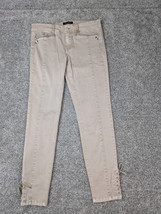 WHBM Pants Jeans Pants Womens 6R Tan Skinny Leg Jewelled Rhinestone Lace... - $18.99