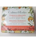 Crabtree &amp; Evelyn TAROCCO ORANGE Bath &amp; Body Trio Lotion Scrub Shower Ge... - $54.32 CAD
