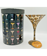 Lolita &quot;Leopardtini&quot; Painted Martini Glass NIB Drink Recipe on Glass SKU... - £19.74 GBP