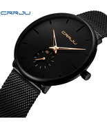  Stainless Steel Band Watch Ultra Thin Wrist Watches for Men Fashion - £14.95 GBP