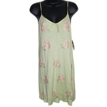 Morgan Taylor Intimates Women&#39;s Nightgown Chemise Medium Green Pink Flowers - £11.76 GBP
