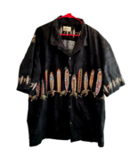 Vtg Royal Creations Hawaiian Shirt Mens 5XL Surf Boards Turtles Tribal P... - $33.25