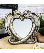 Ebros Double Guardian Lover Dragons Heart Small Vanity Dresser Table Wal... - $36.91 CAD