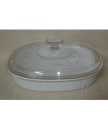 Corning Ware French White F-6-B 1.8 Liter Oval Casserole Dish With Pyrex... - $14.84