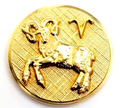 VTG Aries Zodiac Pin Anson Karatclad Ram Symbol Astrology Tie Tack Gold ... - $406.73 MXN