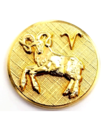VTG Aries Zodiac Pin Anson Karatclad Ram Symbol Astrology Tie Tack Gold ... - €18,83 EUR