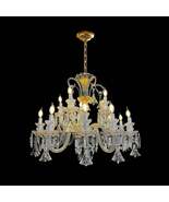 French Crystal Round Empire Chandelier 35" - $1,900.00